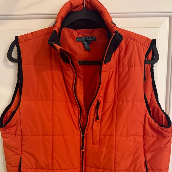 Lauren Ralph Lauren Women's Orange Quilted Vest Size - Large - Picture 2 of 10